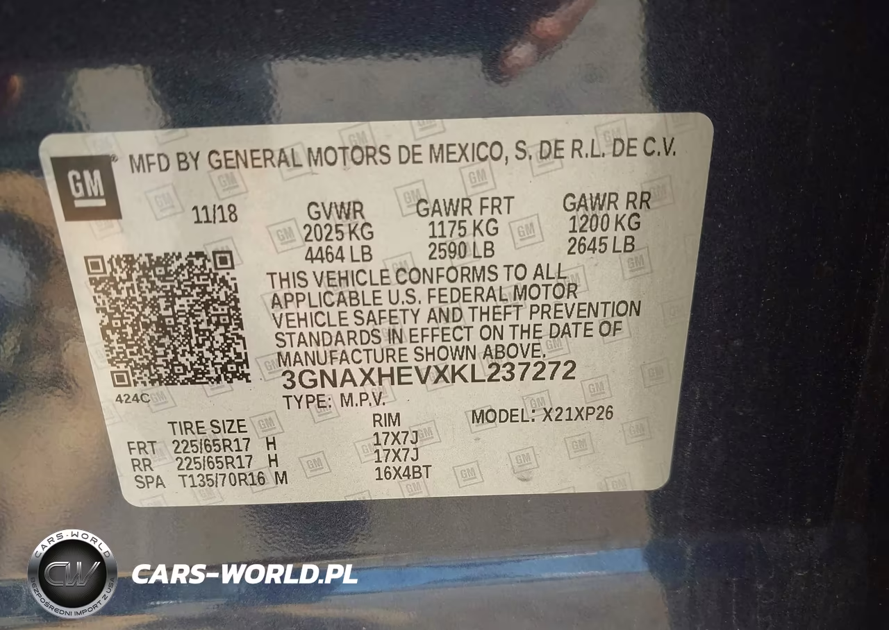 2019 Chevrolet Equinox Ls VIN:3GNAXHEVXKL237272 - 9