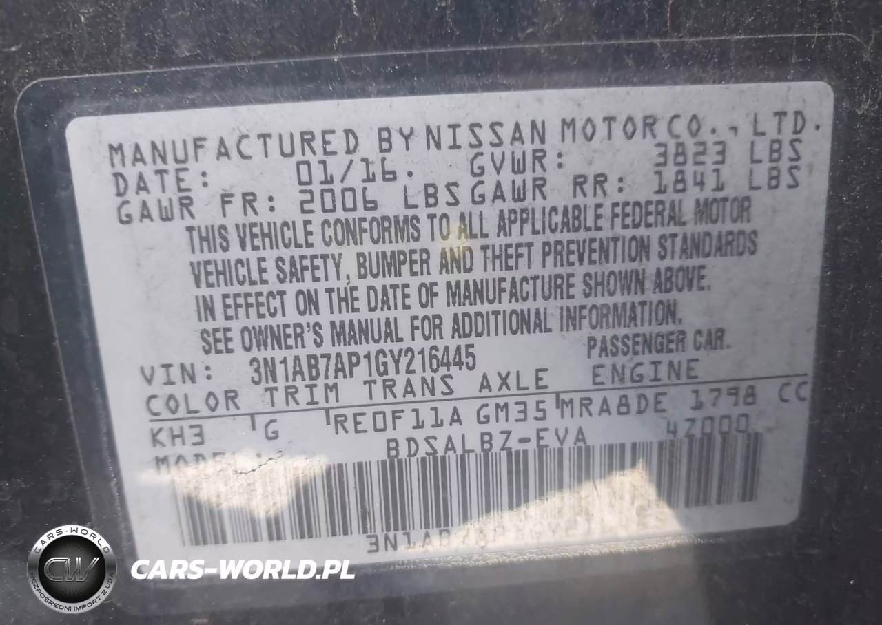 2016 Nissan Sentra S VIN:3N1AB7AP1GY216445 - 9