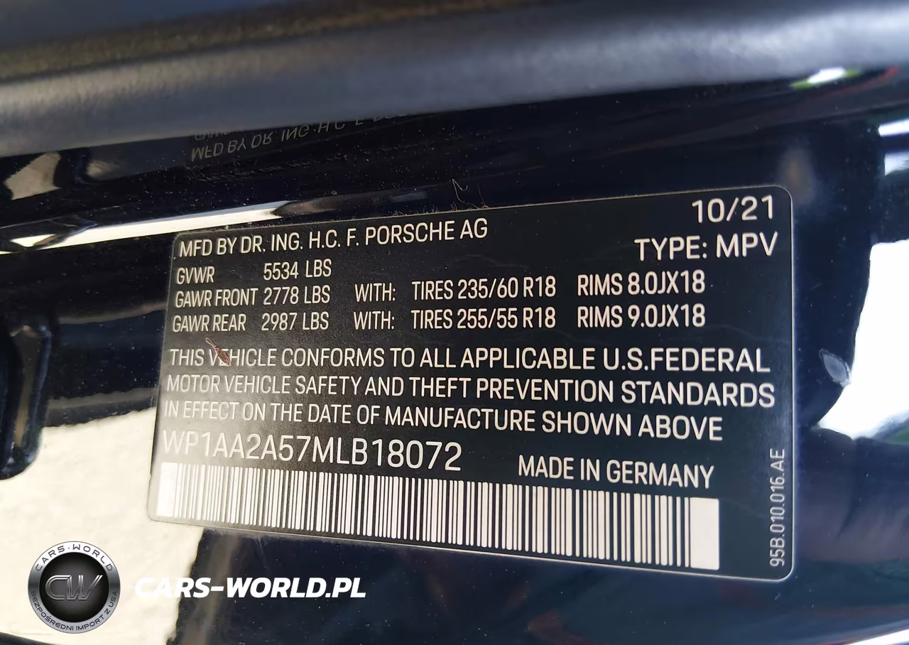 2021 Porsche Macan VIN:WP1AA2A57MLB18072 - 9