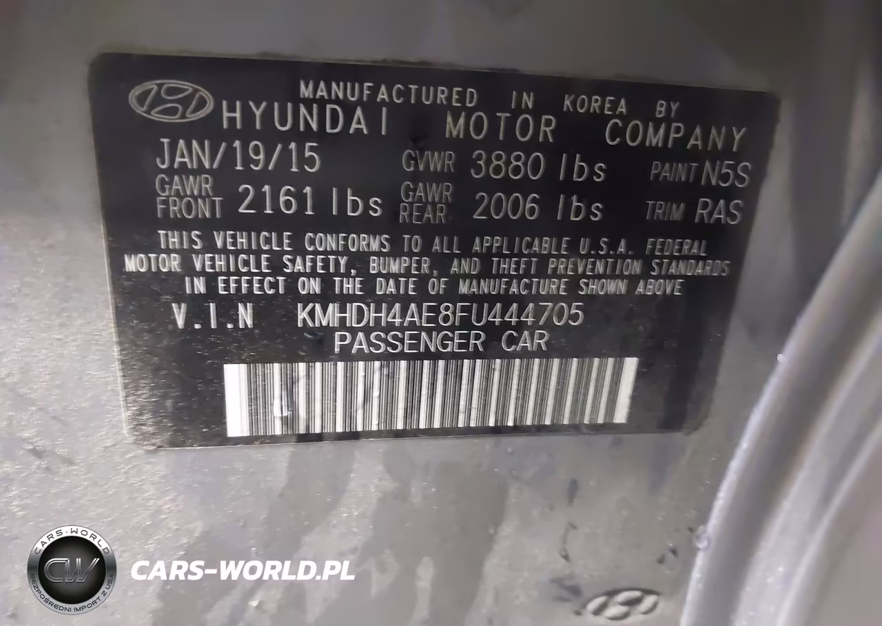 2015 Hyundai Elantra Se VIN:KMHDH4AE8FU444705 - 9