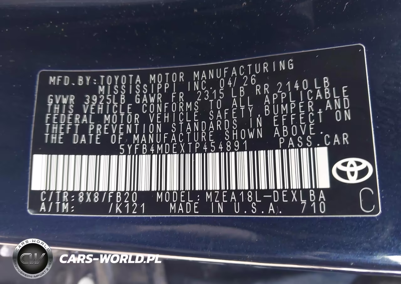 2026 Toyota Corolla Le VIN:5YFB4MDEXTP454891 - 9