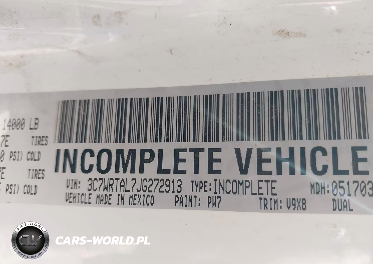 2018 Ram 3500 Chassis Tradesman-Slt VIN:3C7WRTAL7JG272913 - 9