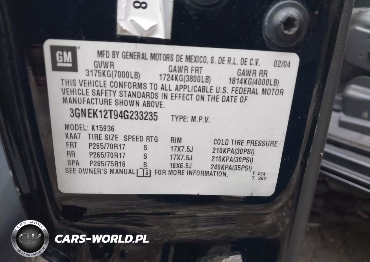 2004 Chevrolet Avalanche 1500 VIN:3GNEK12T94G233235 - 9