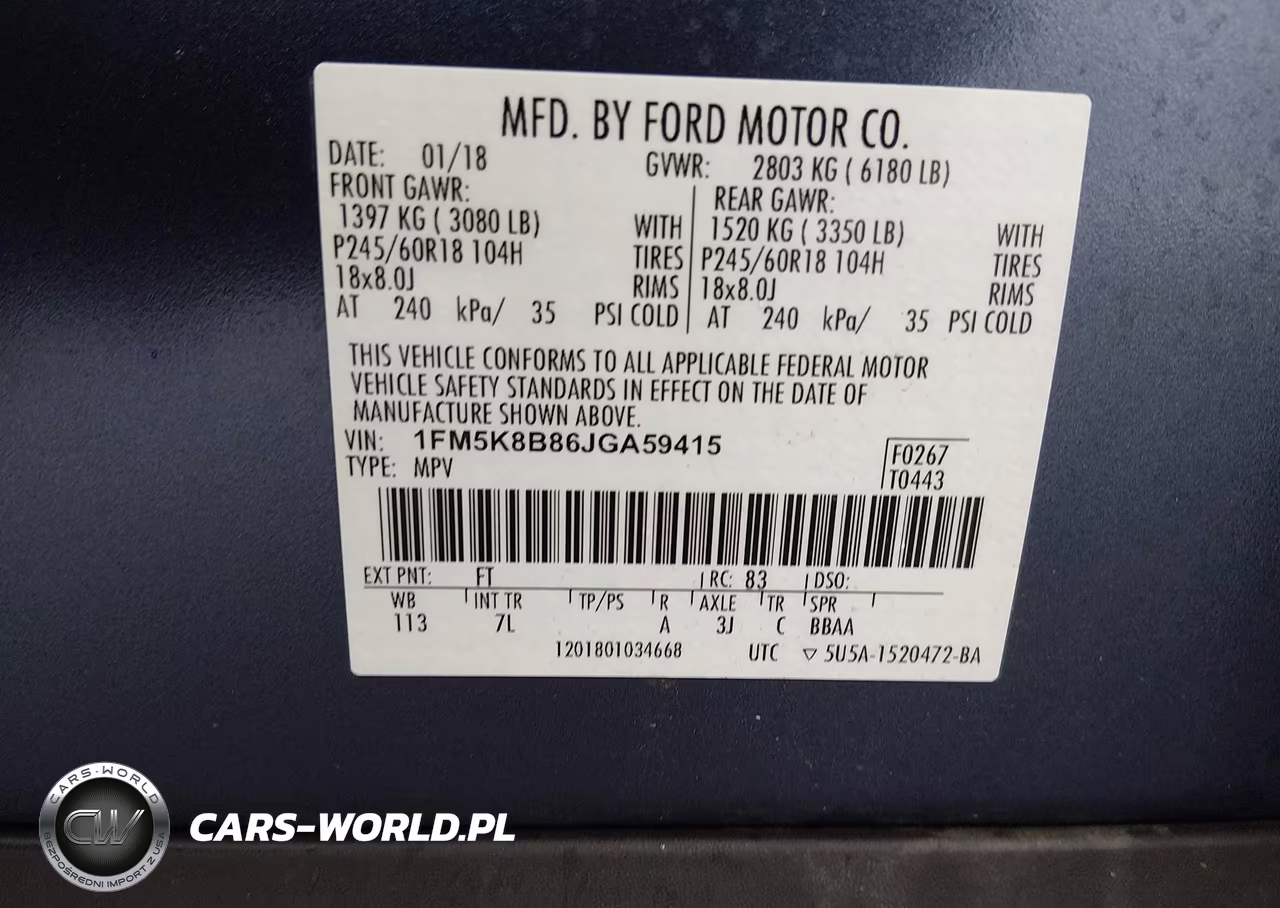 2018 Ford Explorer VIN:1FM5K8B86JGA59415 - 9