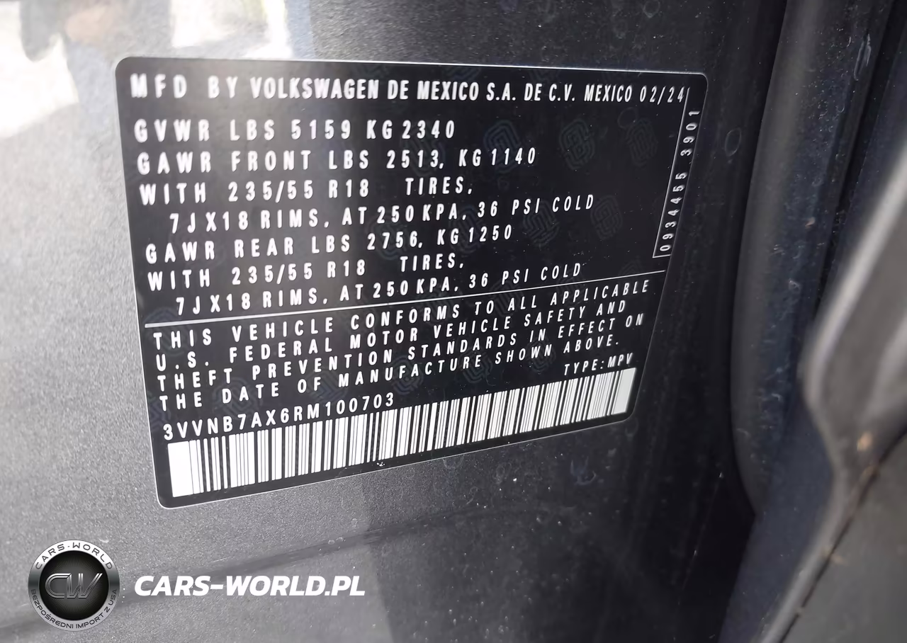 2024 Volkswagen Tiguan 2.0T Se-2.0T Wolfsburg Edition VIN:3VVNB7AX6RM100703 - 9