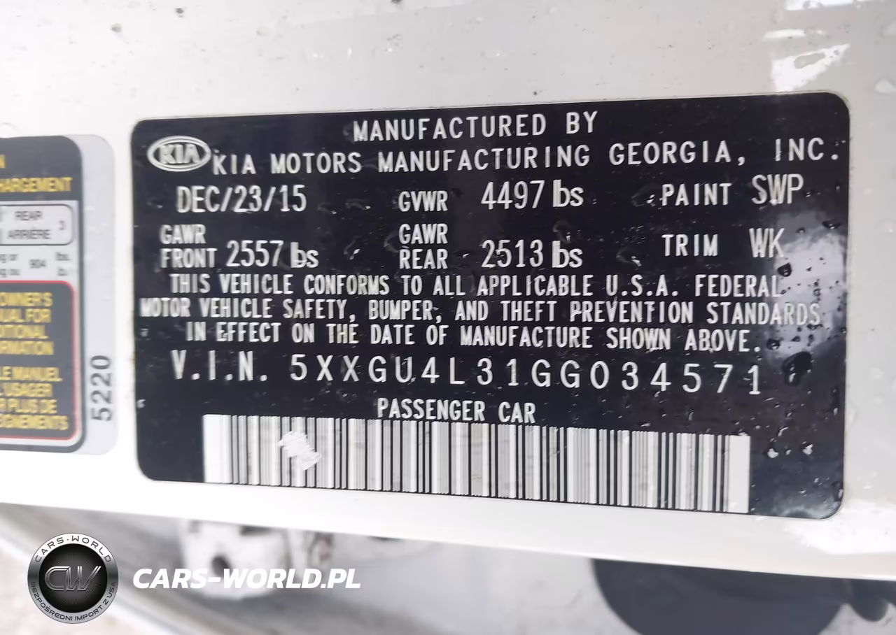 2016 Kia Optima Ex VIN:5XXGU4L31GG034571 - 9