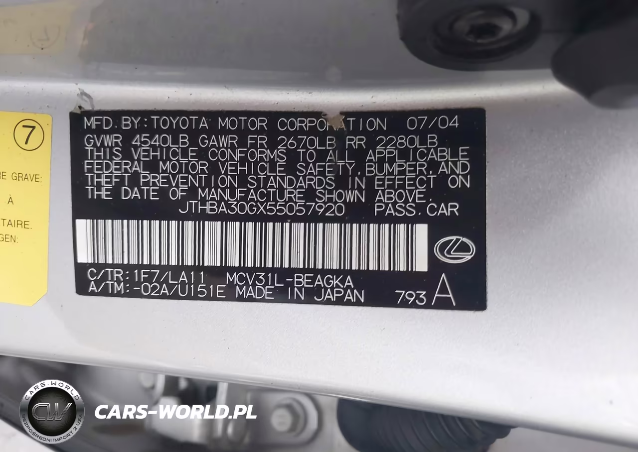 2005 Lexus Es 330 VIN:JTHBA30GX55057920 - 9