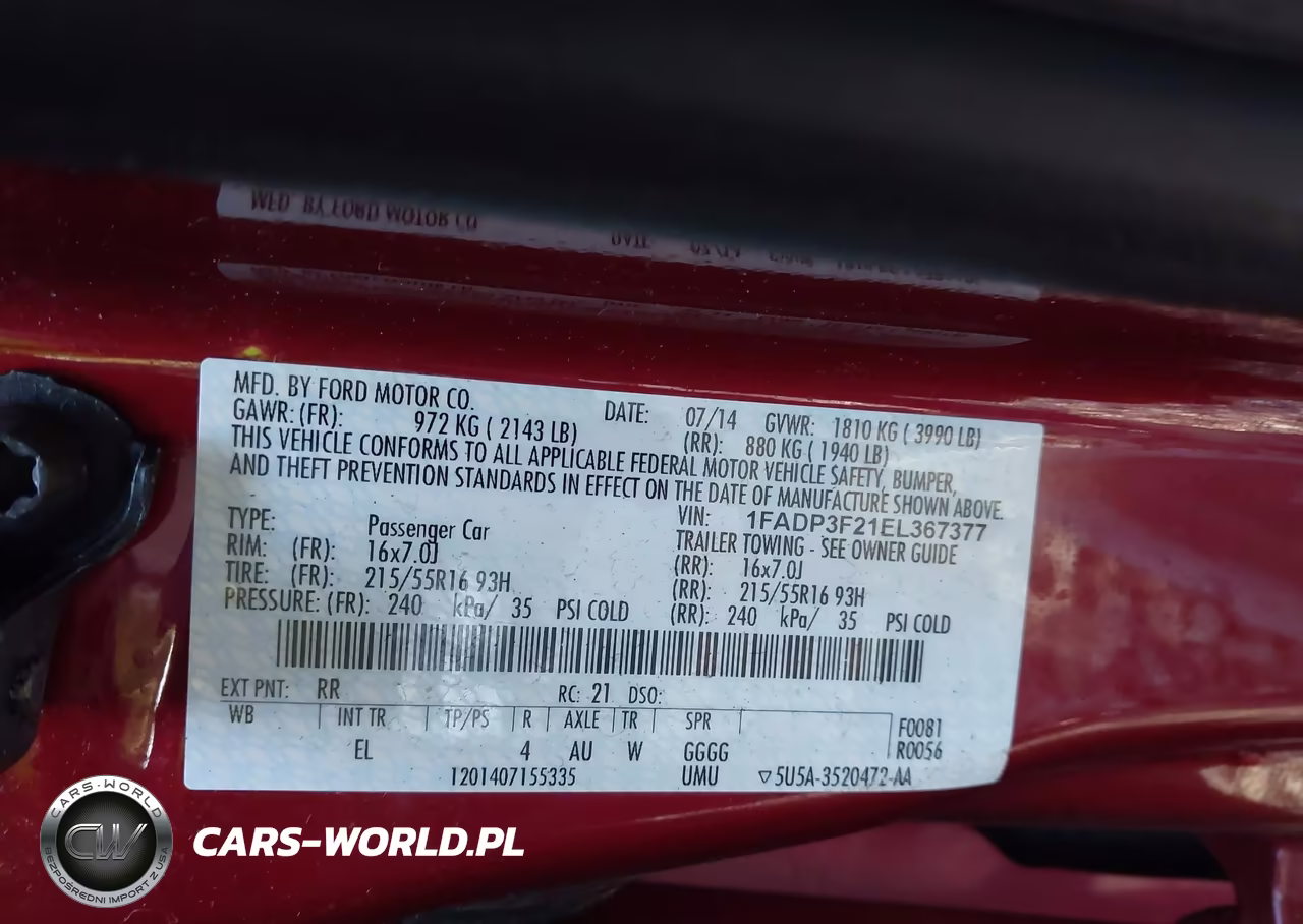 2014 Ford Focus Se VIN:1FADP3F21EL367377 - 9