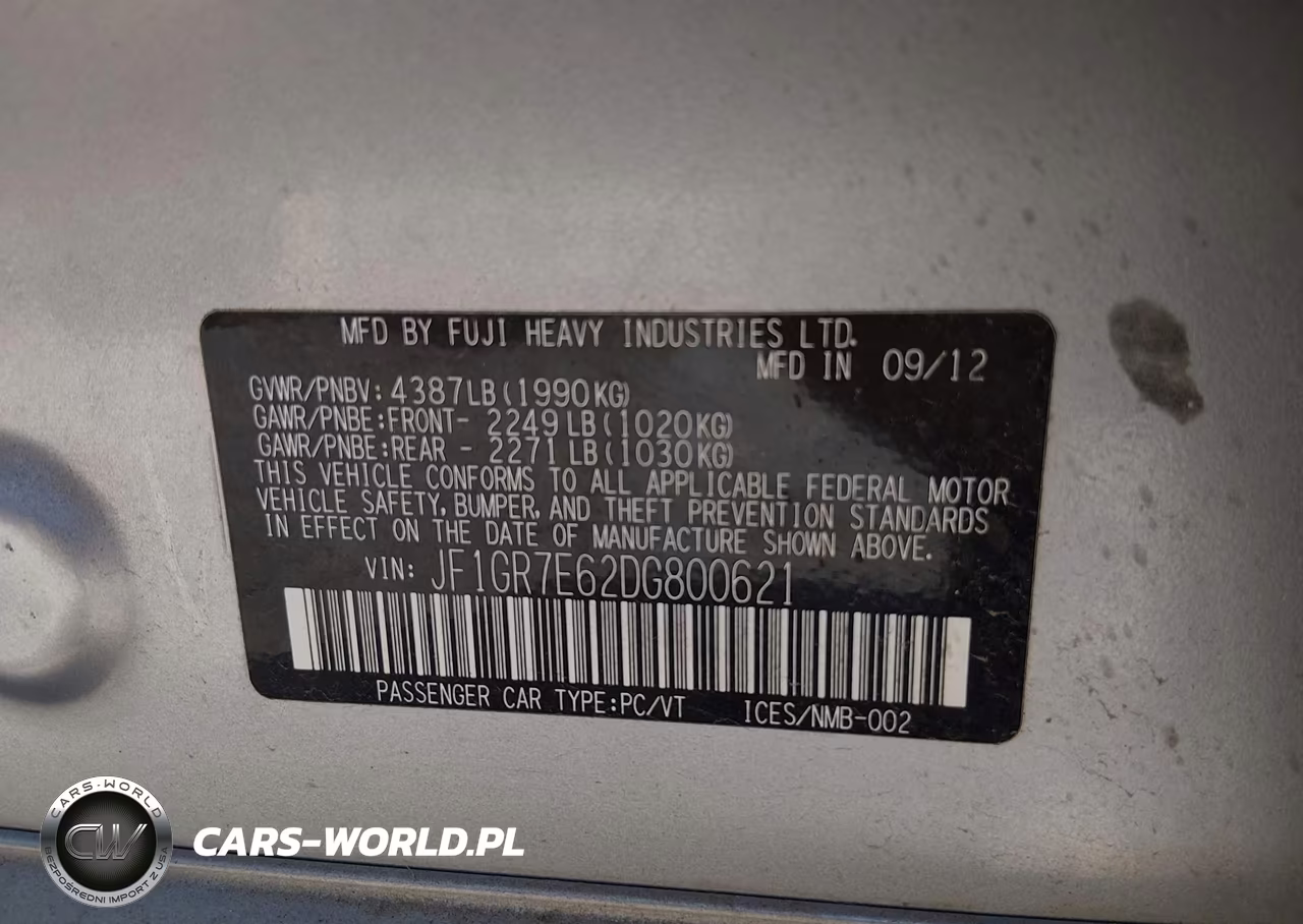 2013 Subaru Impreza Wrx Premium VIN:JF1GR7E62DG800621 - 9