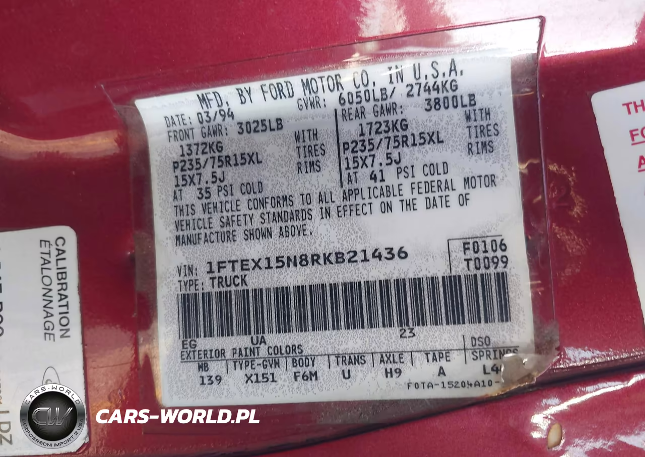 1994 Ford F150 VIN:1FTEX15N8RKB21436 - 9
