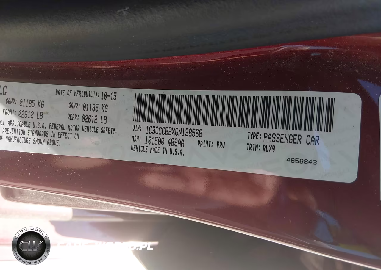 2016 Chrysler 200 S VIN:1C3CCCBBXGN138568 - 9
