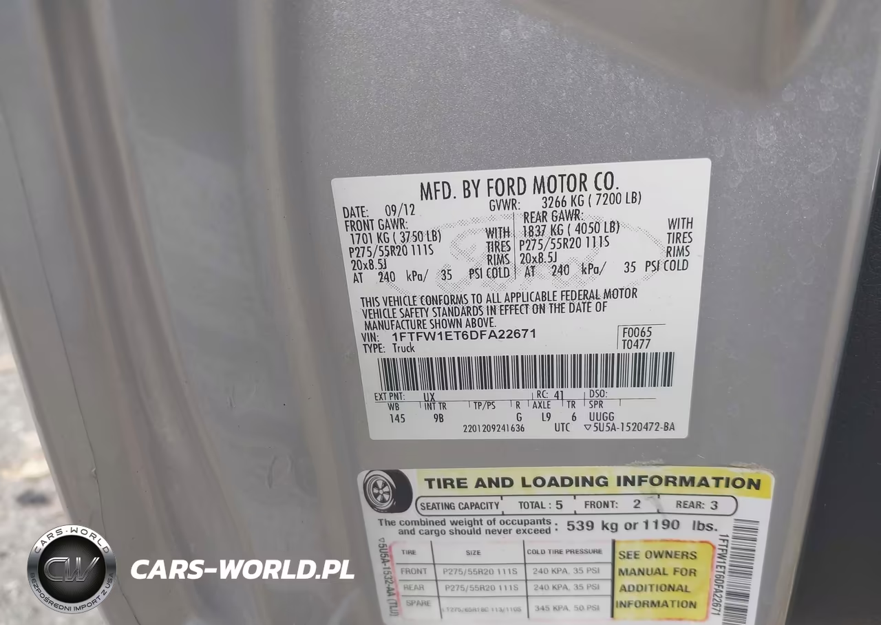 2013 Ford F-150 Platinum VIN:1FTFW1ET6DFA22671 - 9