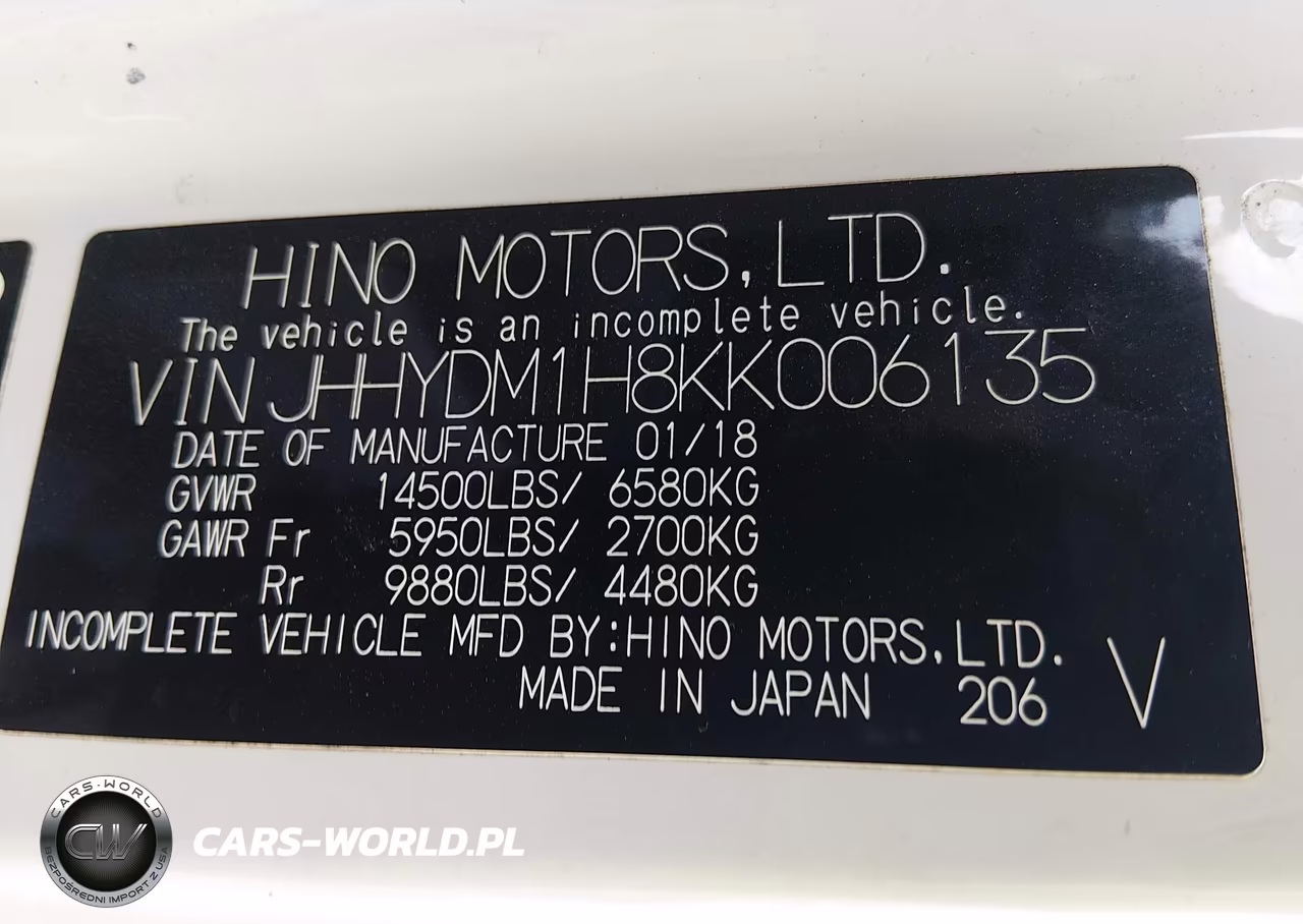 2019 Hino Xjc720-Xfc720 VIN:JHHYDM1H8KK006135 - 8