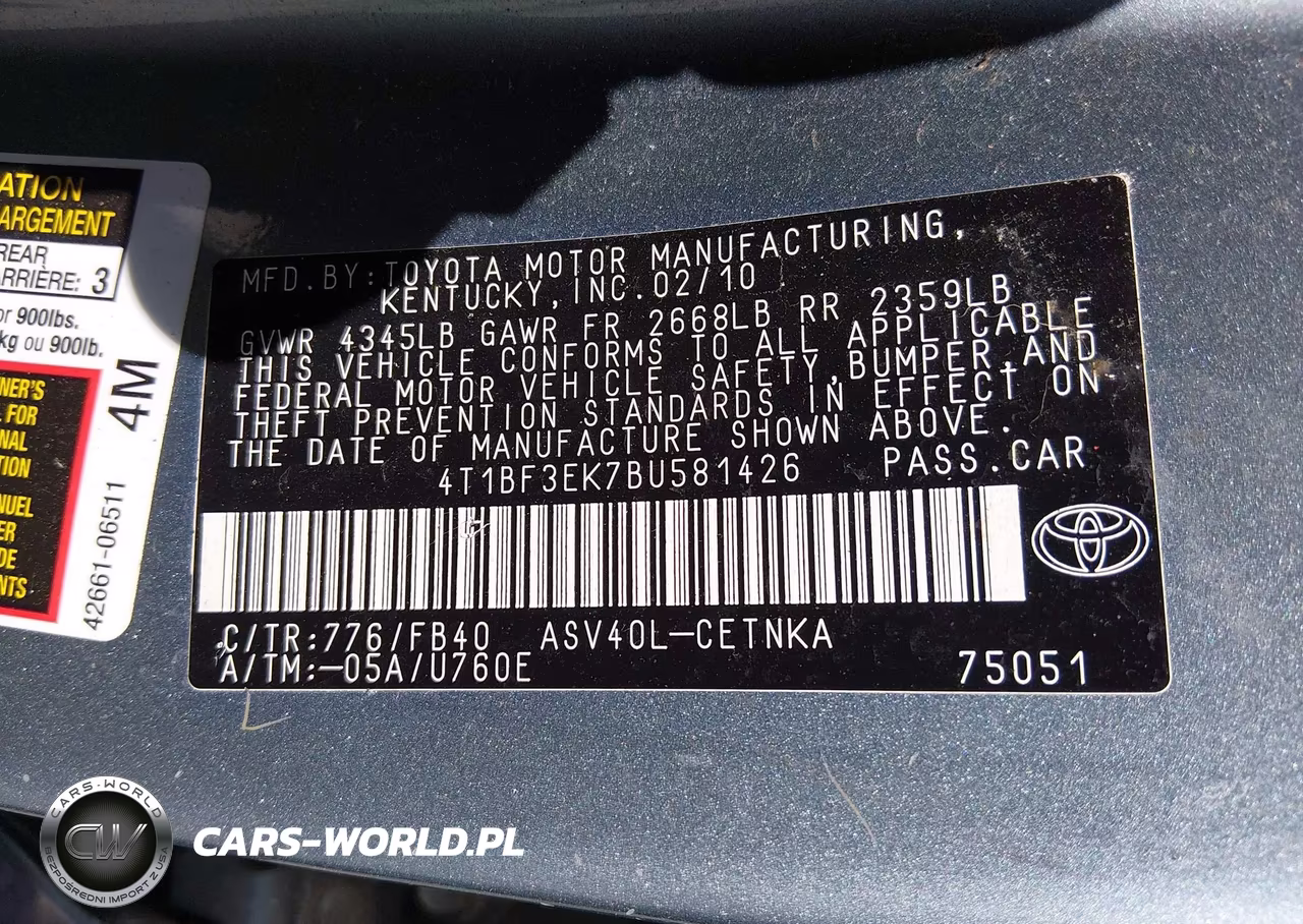 2011 Toyota Camry Le VIN:4T1BF3EK7BU581426 - 9