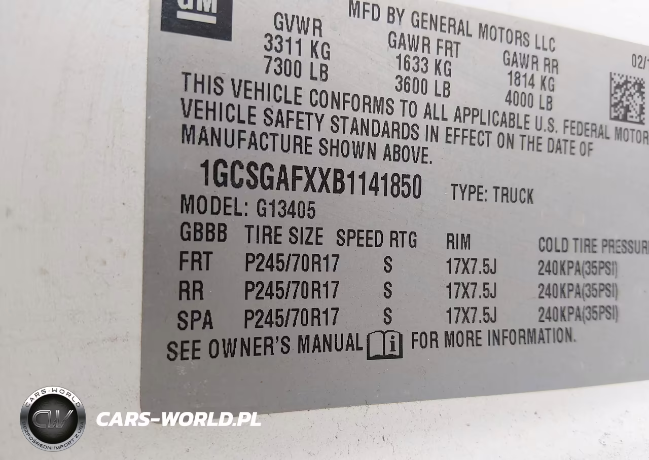 2011 Chevrolet Express 1500 Work Van VIN:1GCSGAFXXB1141850 - 9