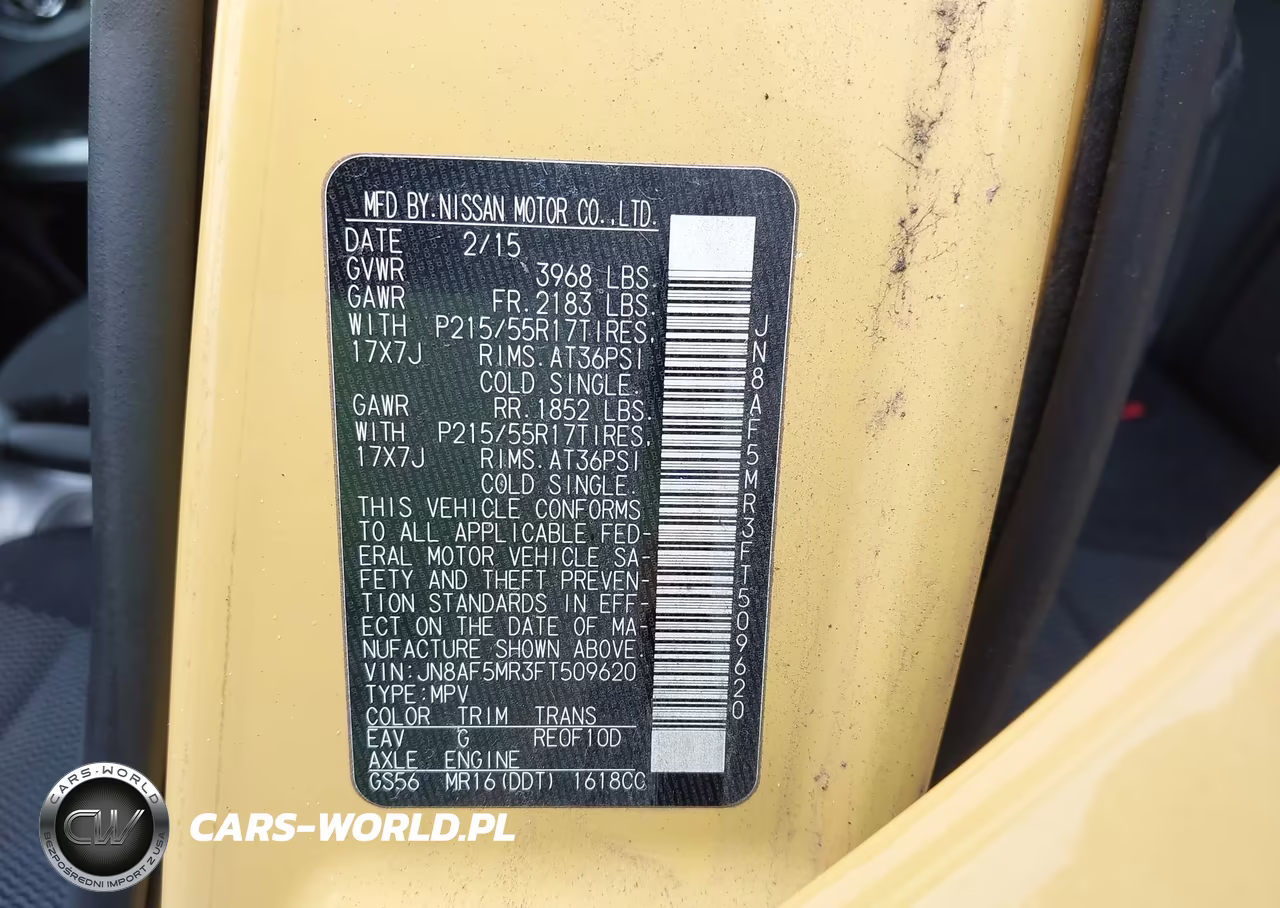 2015 Nissan Juke S VIN:JN8AF5MR3FT509620 - 9