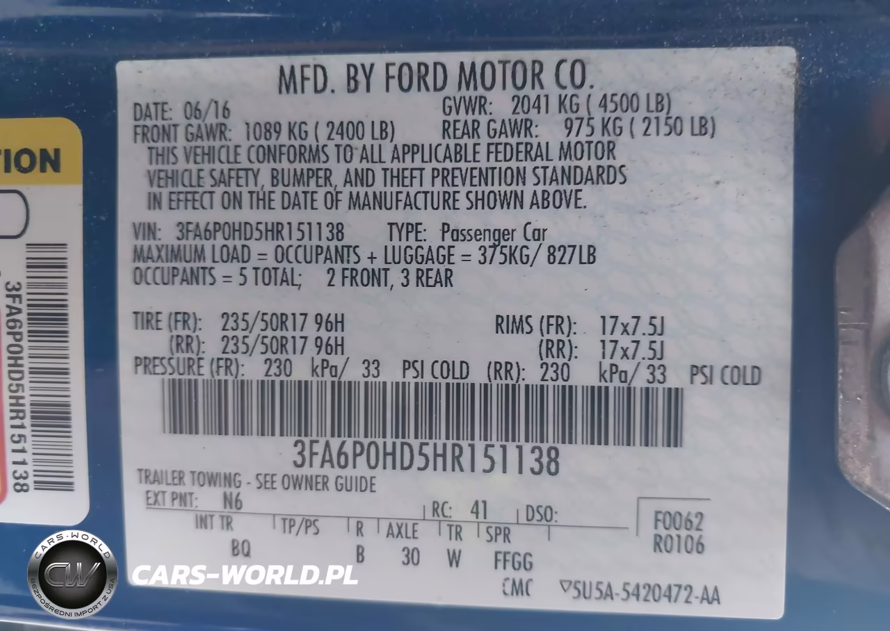 2017 Ford Fusion Se VIN:3FA6P0HD5HR151138 - 9