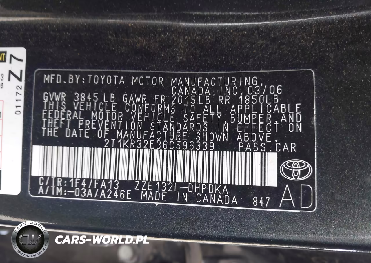 2006 Toyota Matrix VIN:2T1KR32E36C596339 - 9