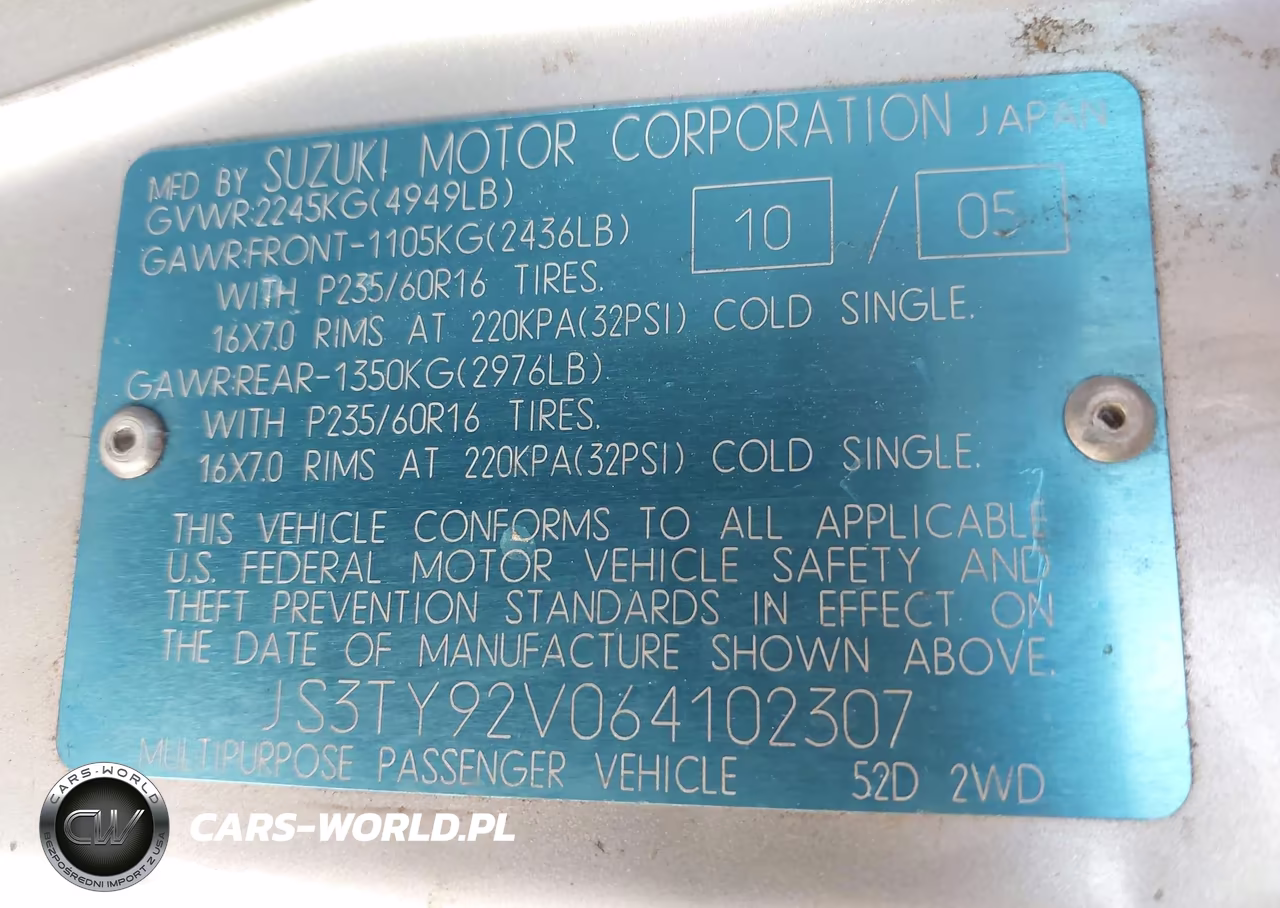 2006 Suzuki Xl-7 Premium VIN:JS3TY92V064102307 - 9