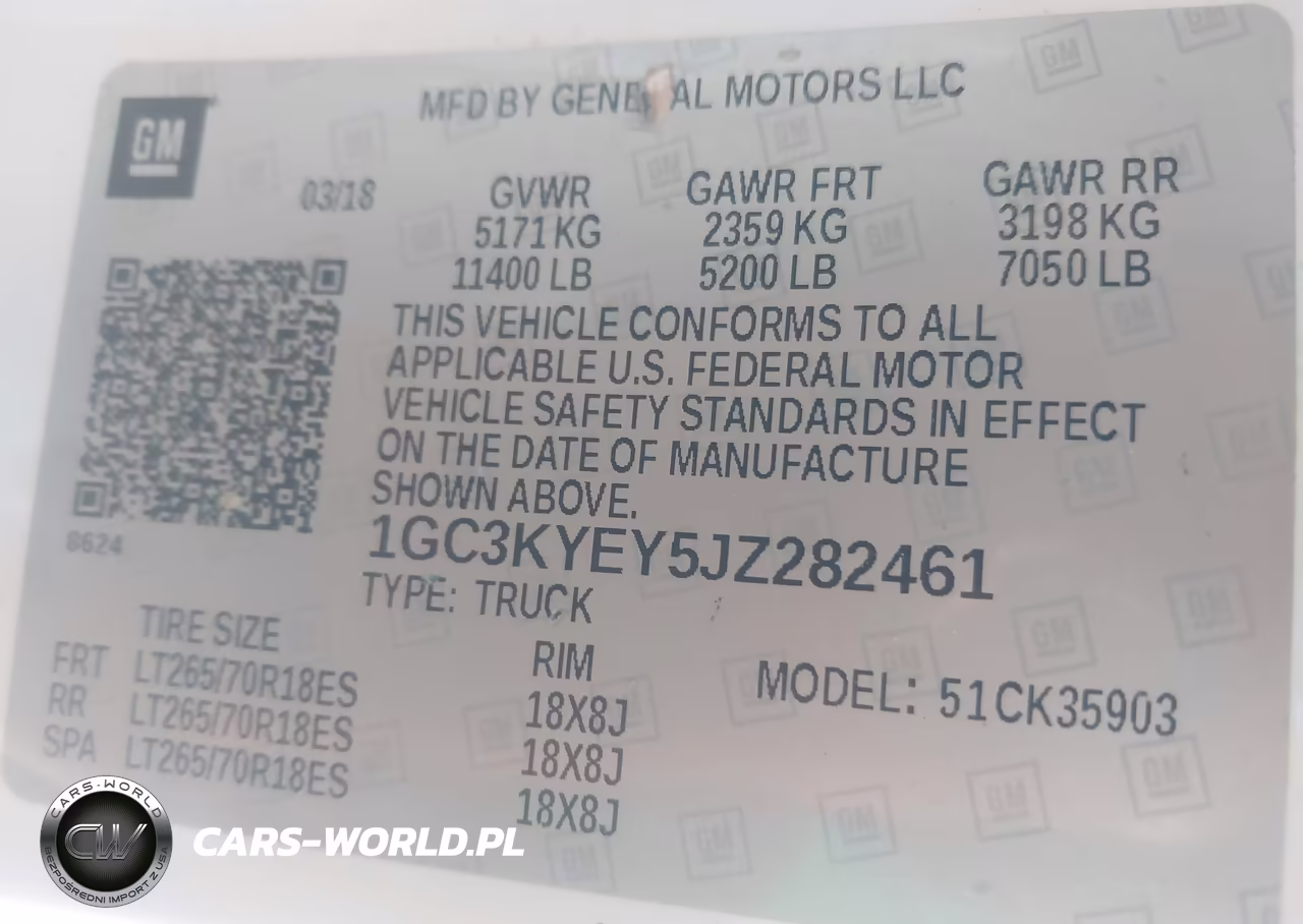 2018 Chevrolet Silverado 3500Hd Wt VIN:1GC3KYEY5JZ282461 - 8