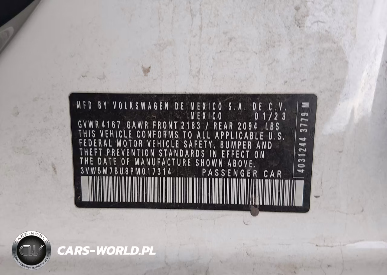 2023 Volkswagen Jetta 1.5T S VIN:3VW5M7BU8PM017314 - 9