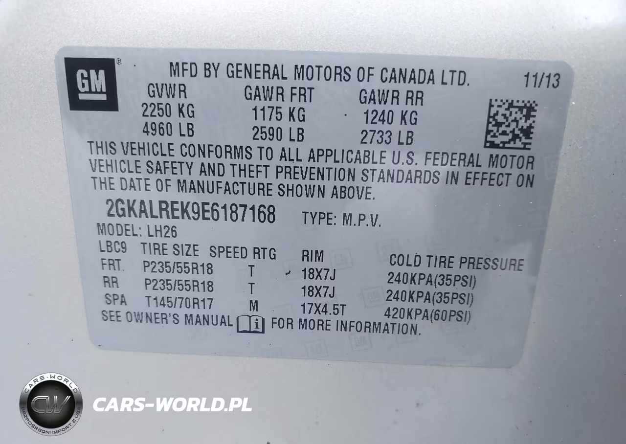 2014 GMC Terrain Sle-2 VIN:2GKALREK9E6187168 - 9
