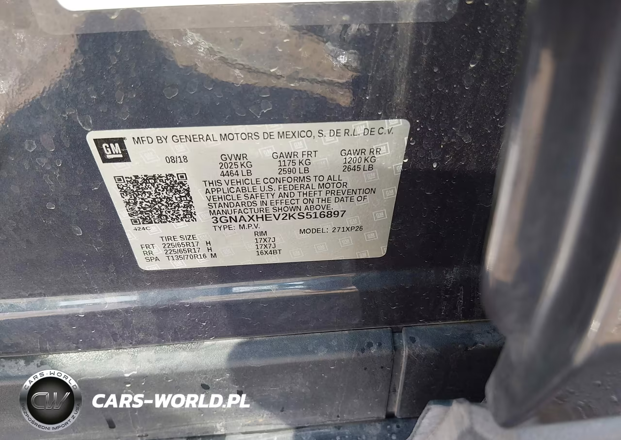 2019 Chevrolet Equinox Ls VIN:3GNAXHEV2KS516897 - 9