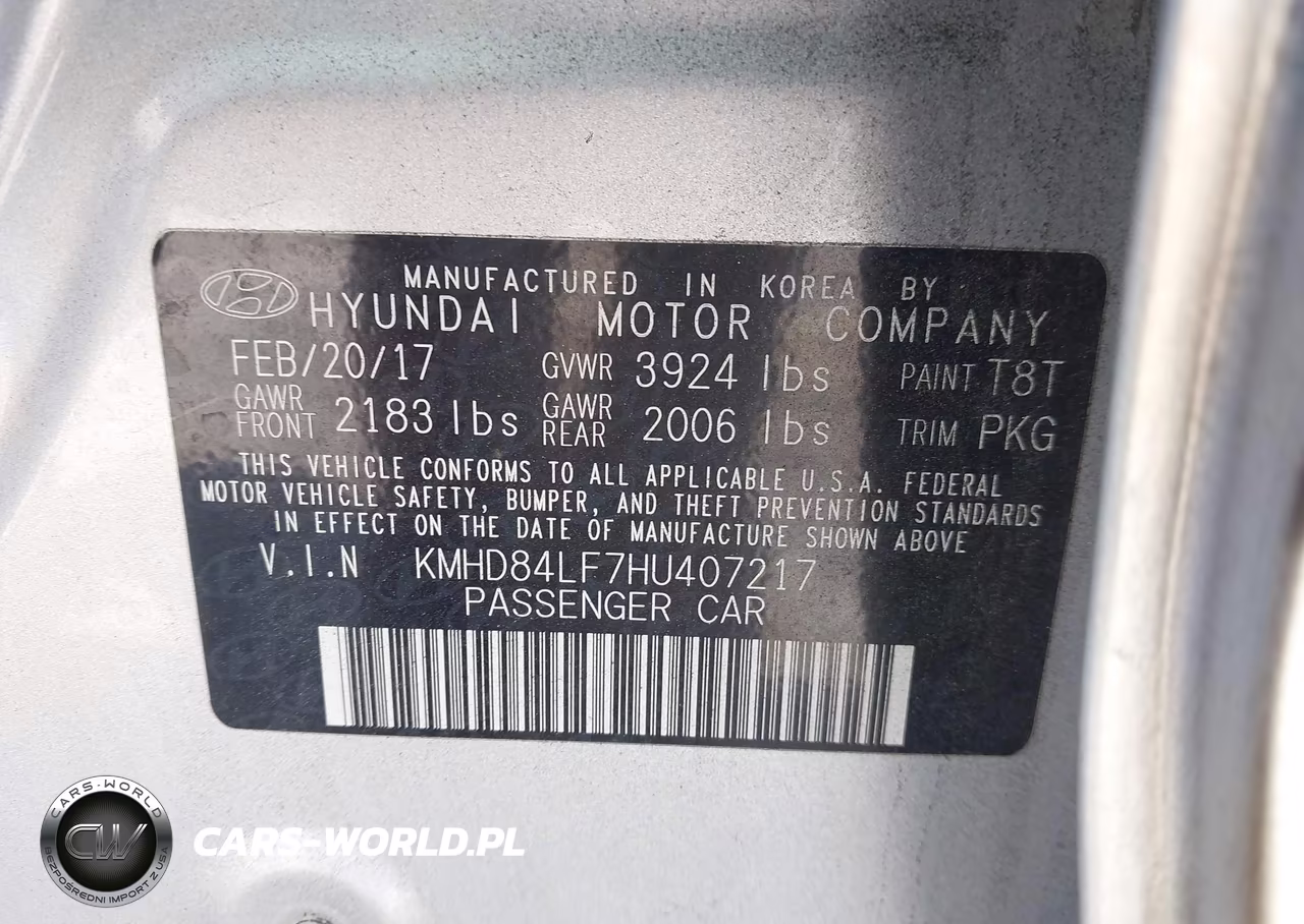 2017 Hyundai Elantra Se VIN:KMHD84LF7HU407217 - 9