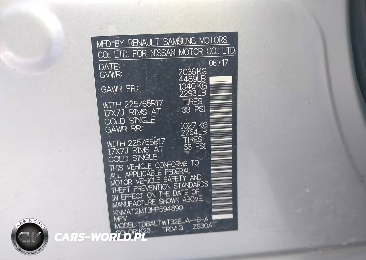 2017 Nissan Rogue Sv VIN:KNMAT2MT3HP594890 - 9