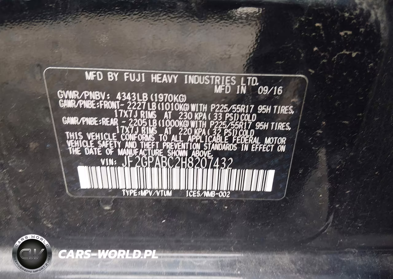 2017 Subaru Crosstrek 2.0I Premium VIN:JF2GPABC2H8207432 - 9