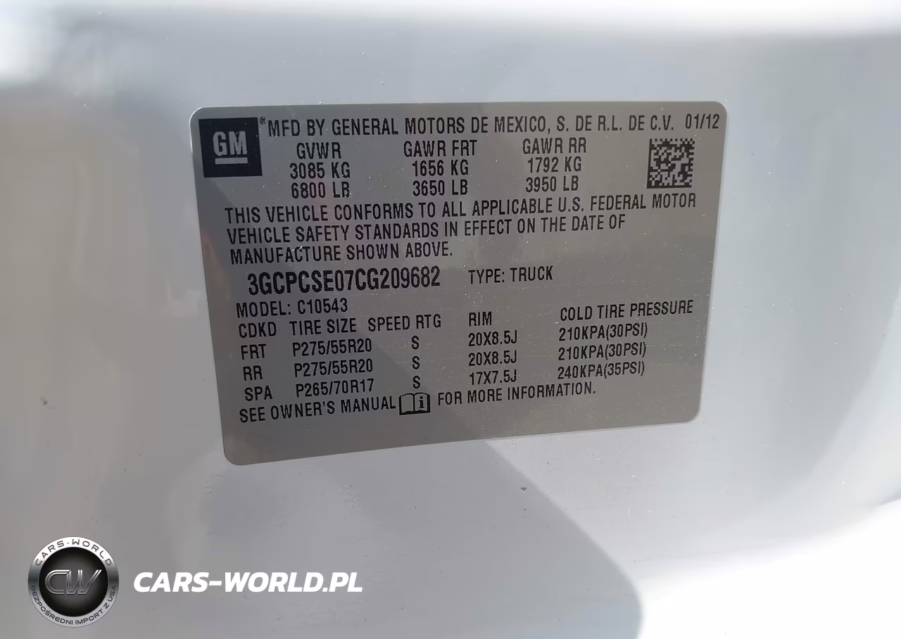 2012 Chevrolet Silverado 1500 Lt VIN:3GCPCSE07CG209682 - 9