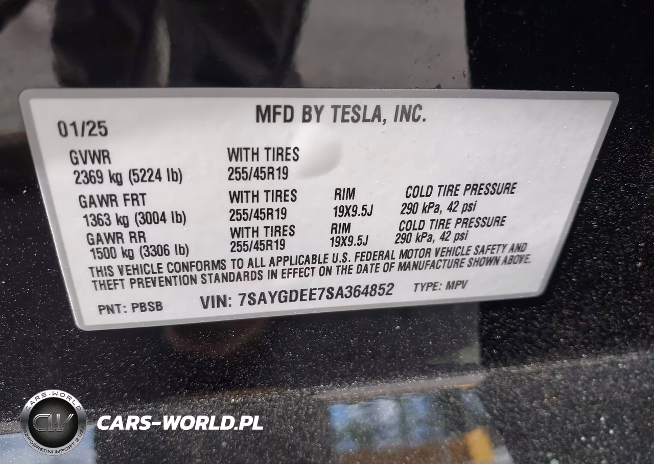 2025 Tesla Modelo Y Long Range Dual Motor All-Wheel Drive VIN:7SAYGDEE7SA364852 - 9