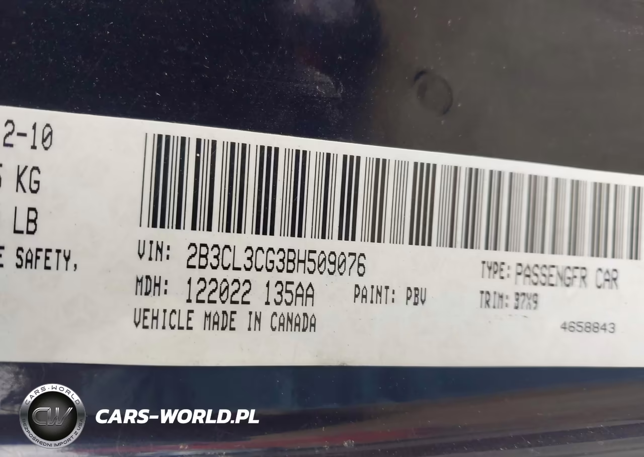 2011 Dodge Charger VIN:2B3CL3CG3BH509076 - 9