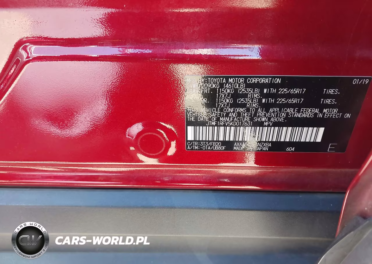 2019 Toyota Rav4 Le VIN:JTMF1RFV5KD017631 - 9