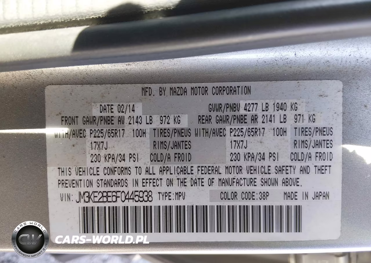 2015 Mazda Cx-5 Sport VIN:JM3KE2BE6F0445938 - 9