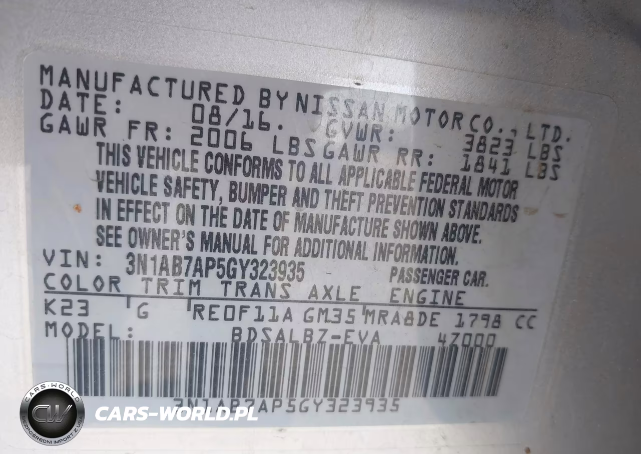 2016 Nissan Sentra S VIN:3N1AB7AP5GY323935 - 9