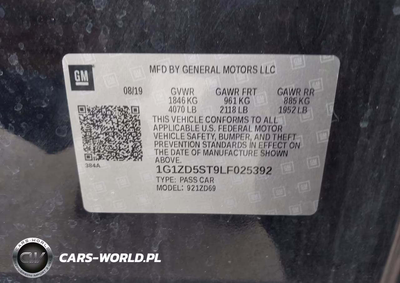 2020 Chevrolet Malibu Fwd Lt VIN:1G1ZD5ST9LF025392 - 9