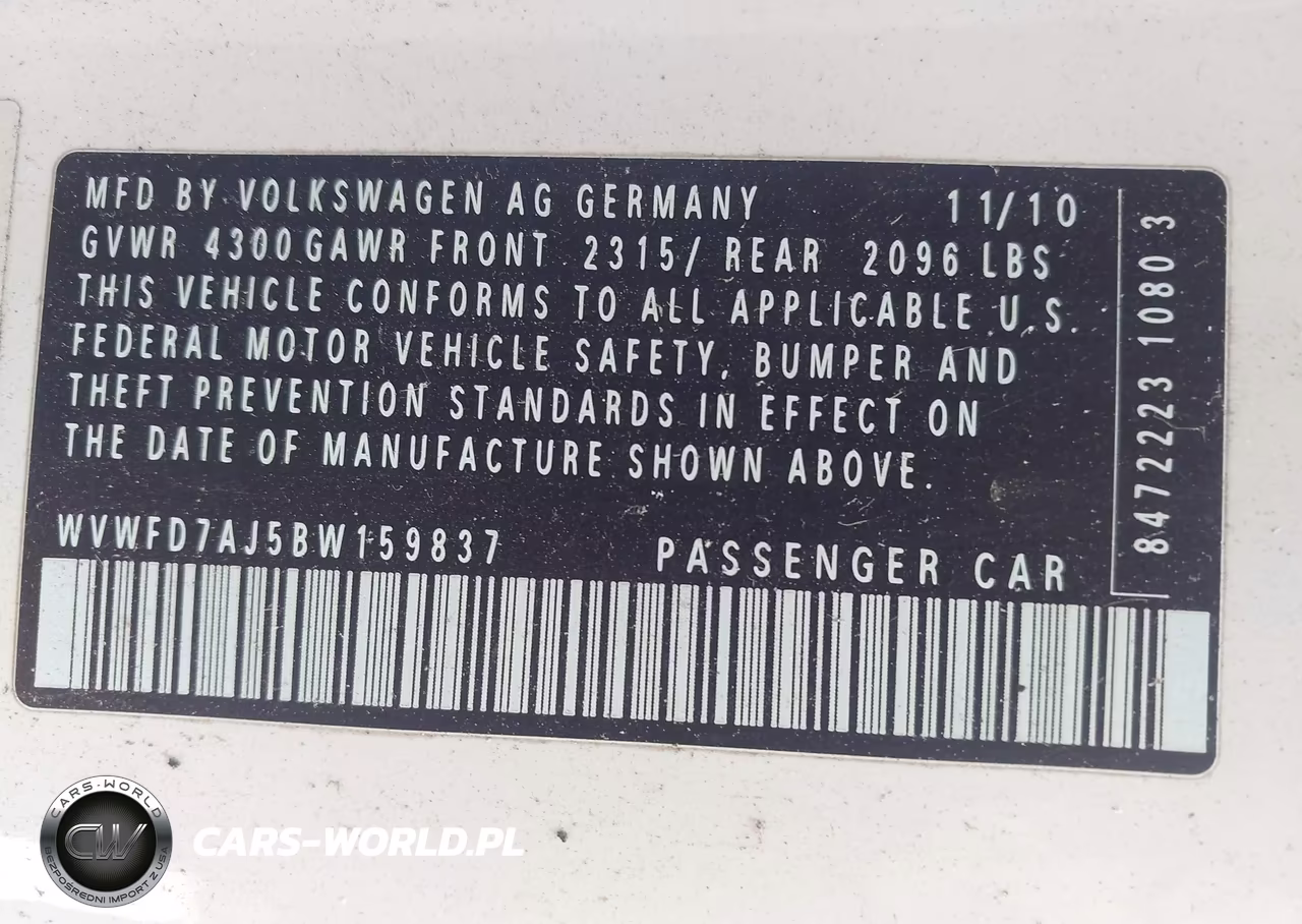2011 Volkswagen Gti 2-Door VIN:WVWFD7AJ5BW159837 - 9