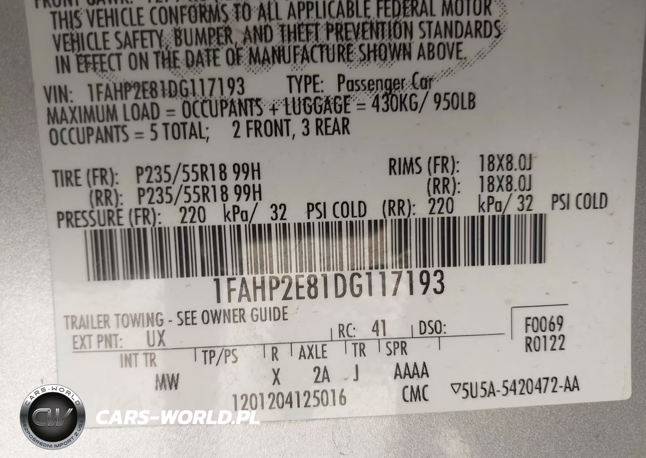 2013 Ford Taurus Sel VIN:1FAHP2E81DG117193 - 9