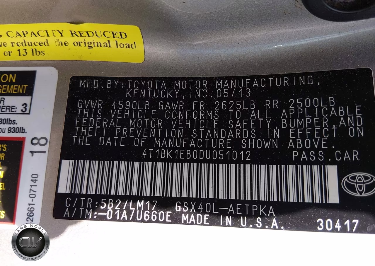 2013 Toyota Avalon Limited VIN:4T1BK1EB0DU051012 - 9