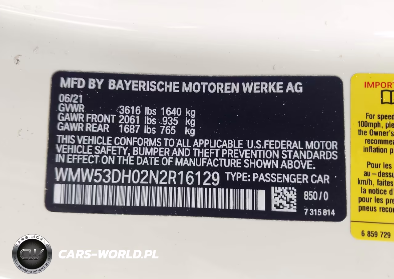 2022 Mini Capota Dura Cooper S VIN:WMW53DH02N2R16129 - 9