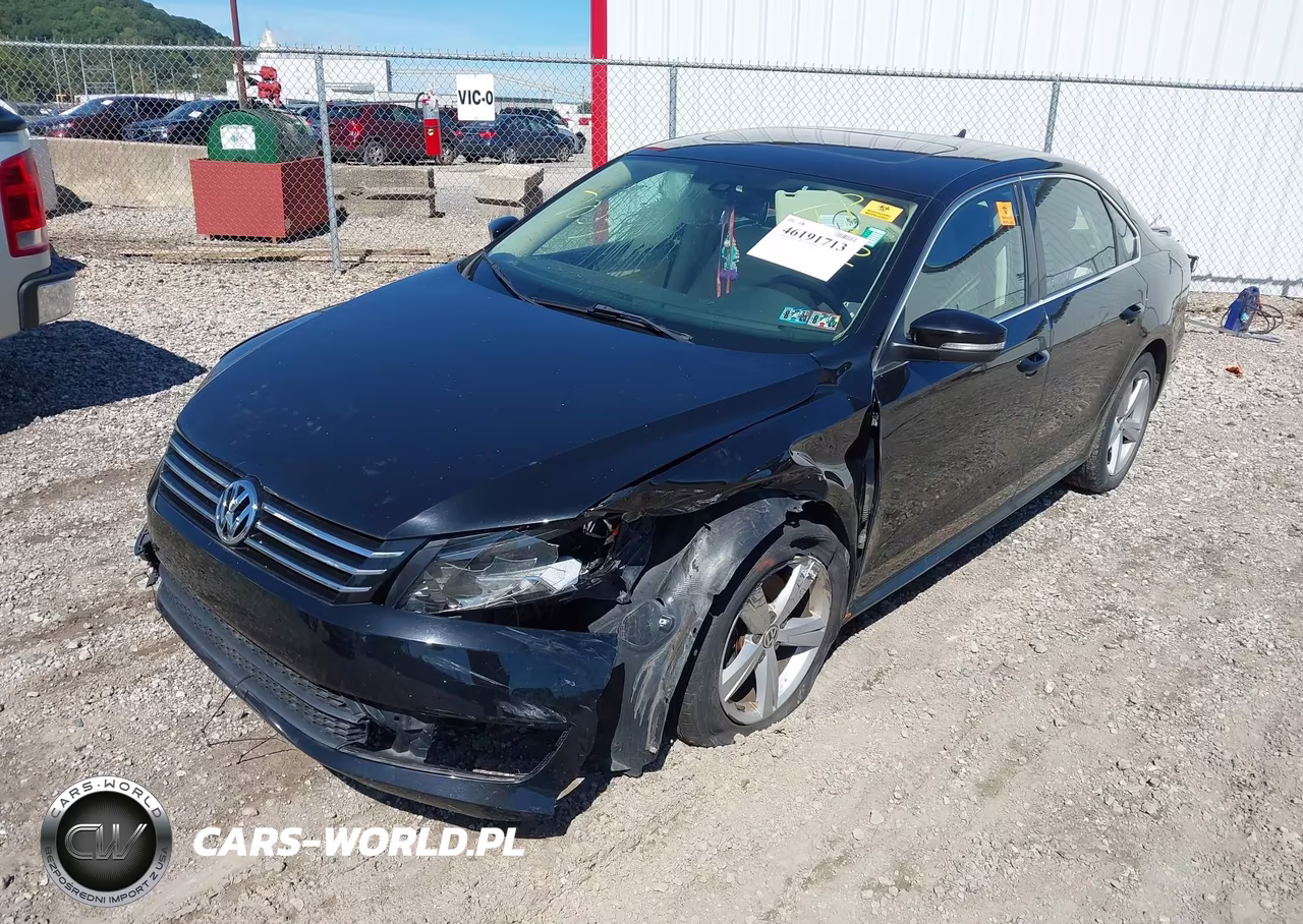 2013 Volkswagen Passat Se W-Sunroof VIN:1VWBP7A34DC047037 - 2