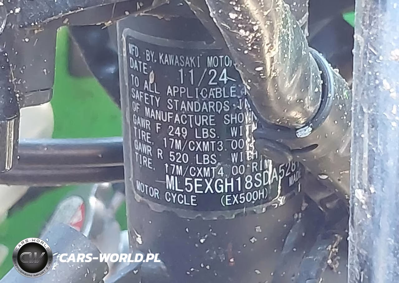 2025 Kawasaki Ex500 H VIN:ML5EXGH18SDA52816 - 10
