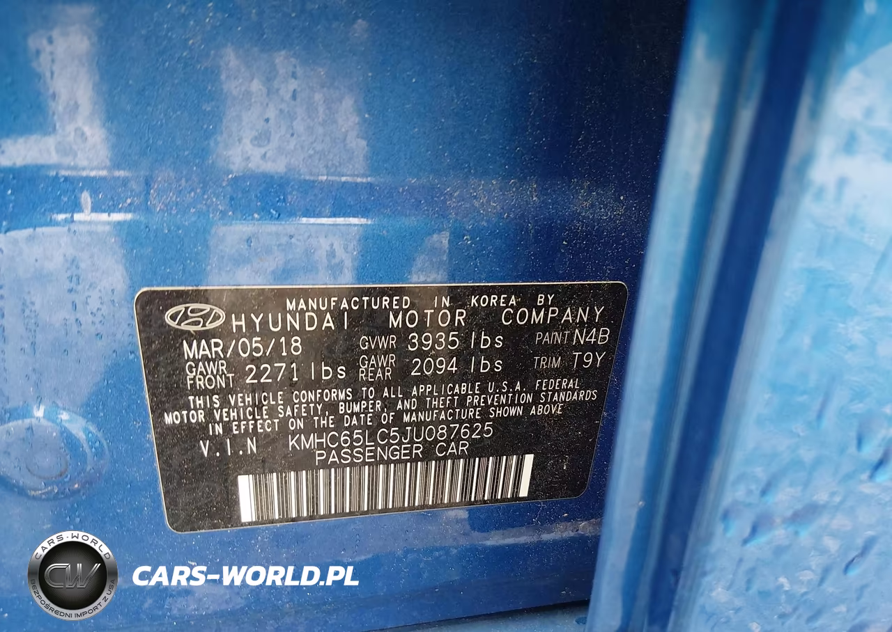 2018 Hyundai Ioniq Híbrido Blue VIN:KMHC65LC5JU087625 - 9