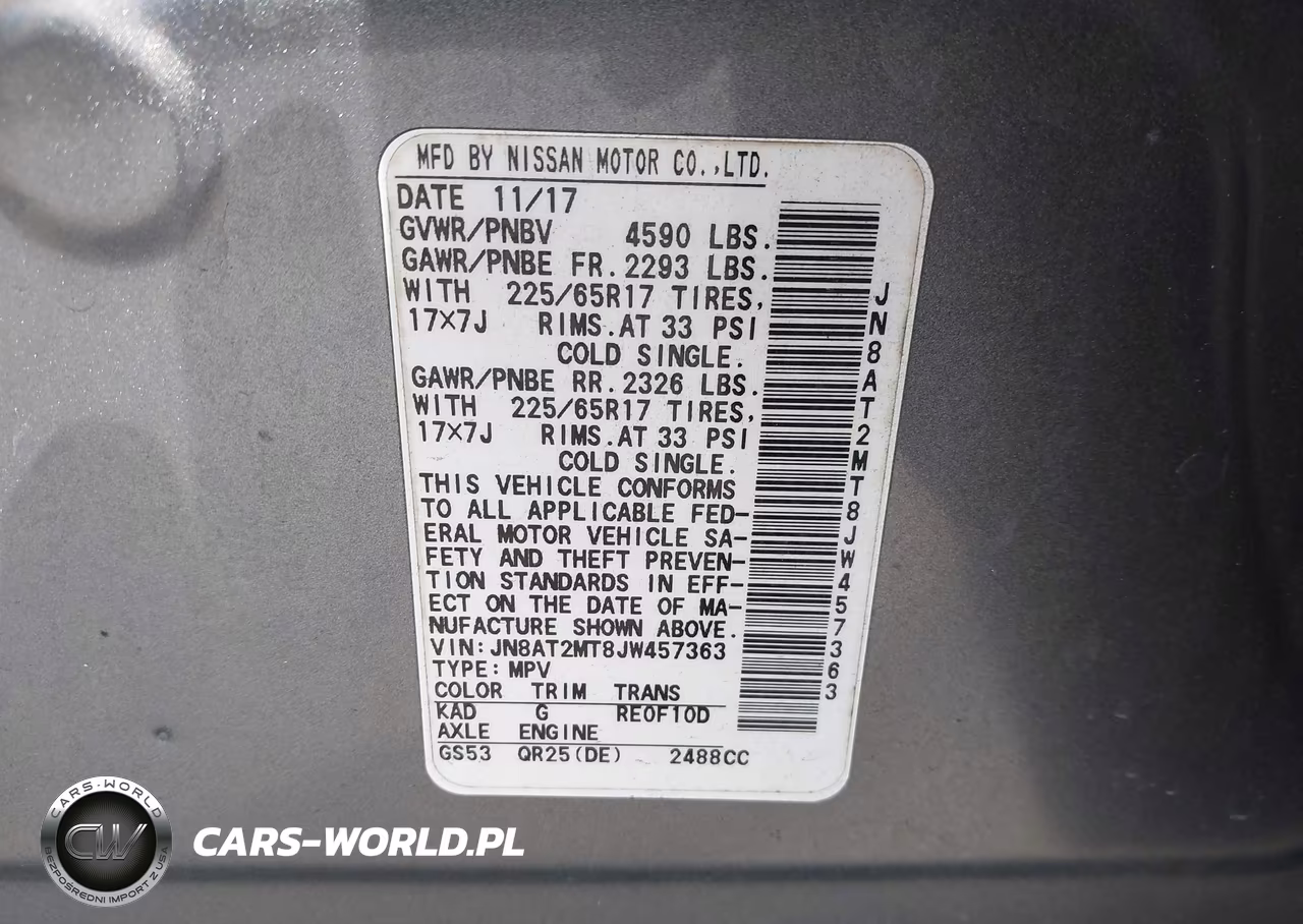 2018 Nissan Rogue Sv VIN:JN8AT2MT8JW457363 - 9