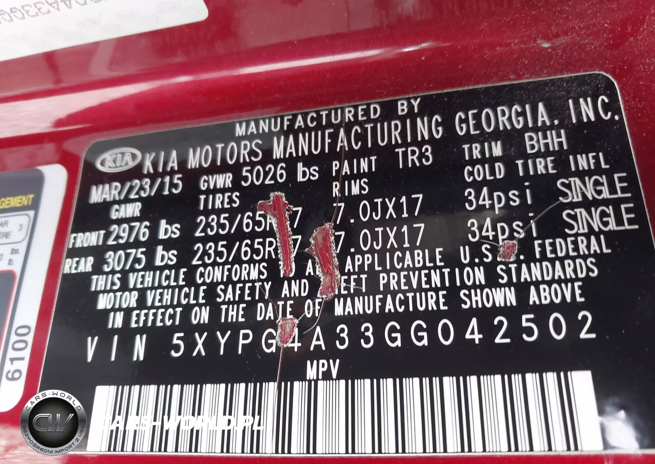 2016 Kia Sorento Lx VIN:5XYPG4A33GG042502 - 9