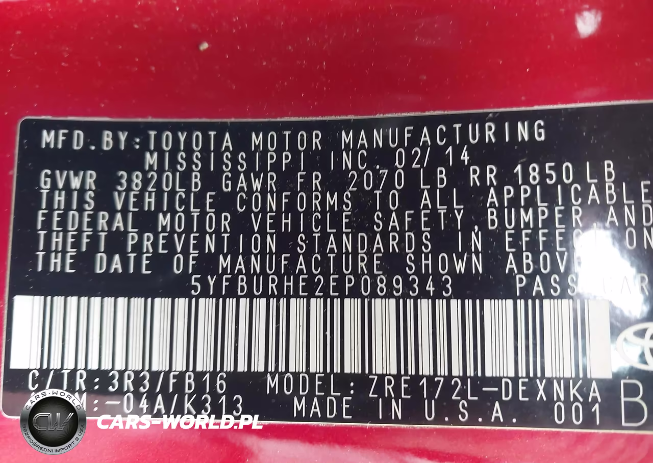 2014 Toyota Corolla Le VIN:5YFBURHE2EP089343 - 9