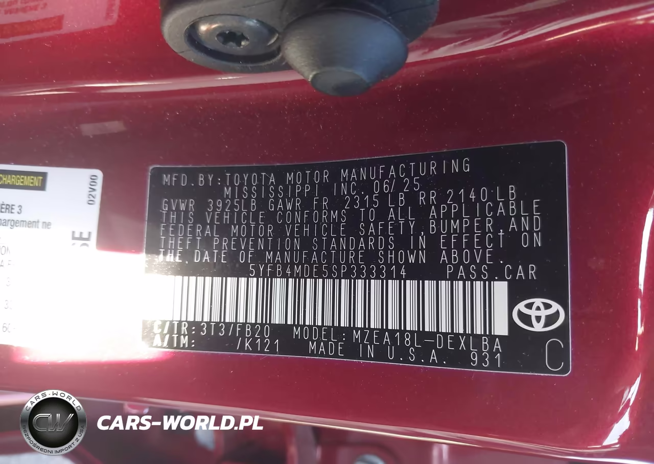 2025 Toyota Corolla Le VIN:5YFB4MDE5SP333314 - 9