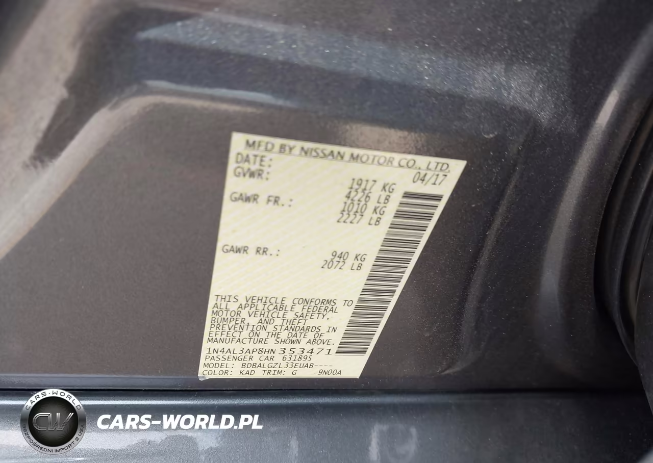 2017 Nissan Altima 2.5 S VIN:1N4AL3AP8HN353471 - 9