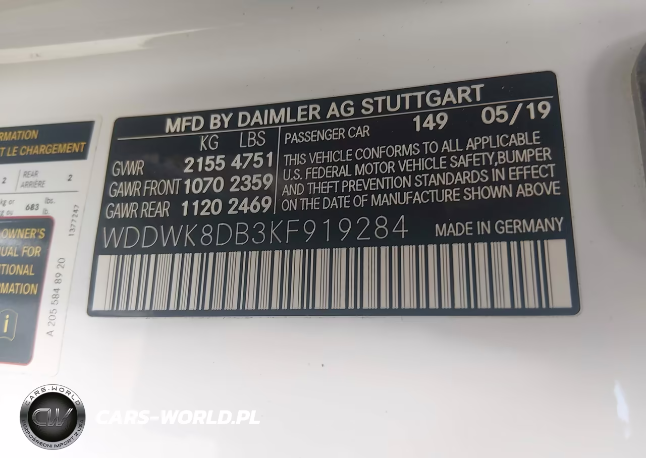2019 Mercedes-Benz C 300 VIN:WDDWK8DB3KF919284 - 9